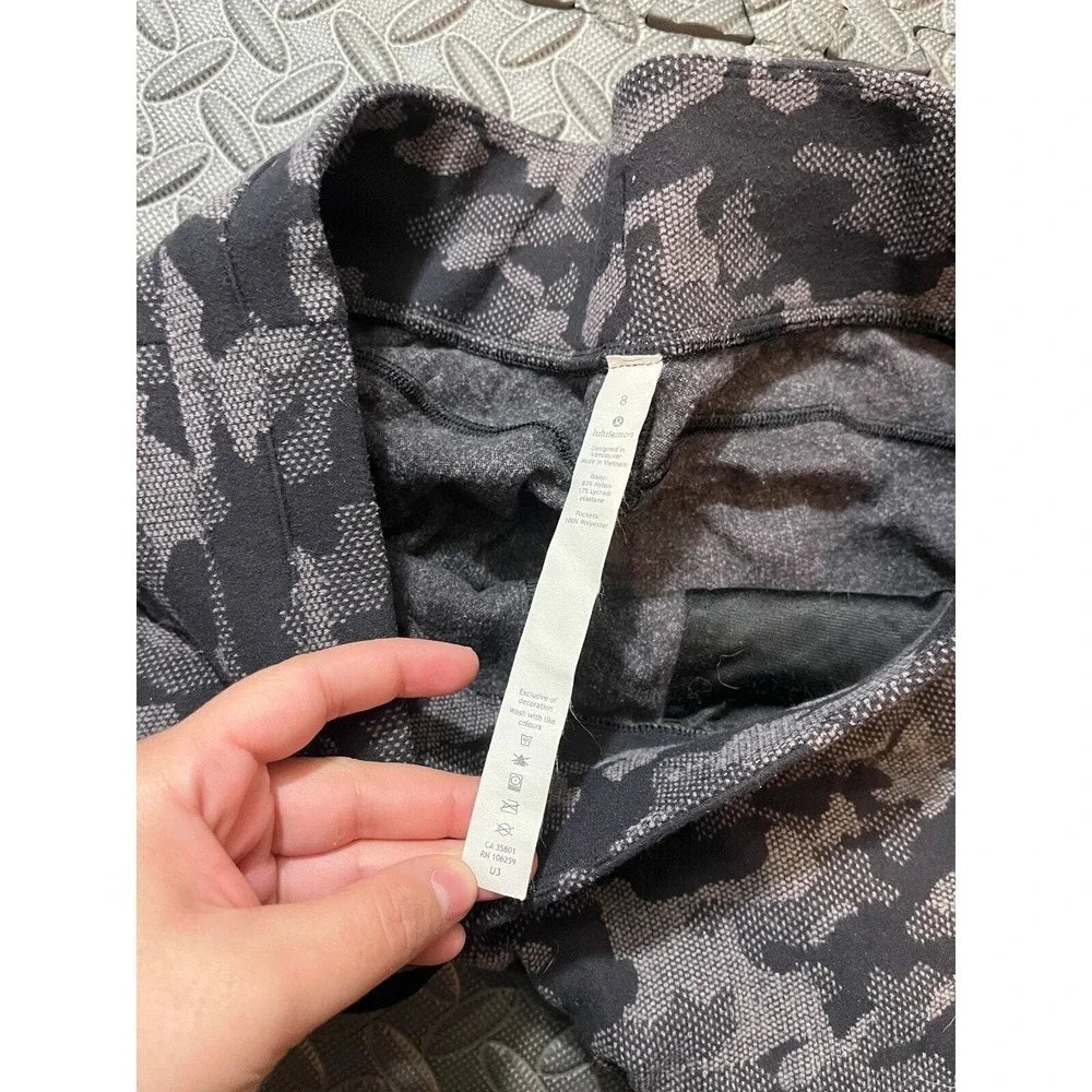 Lululemon Ready to Rulu Jogger Women 8 Black Camo Heritage 365 Camo Deep Coal